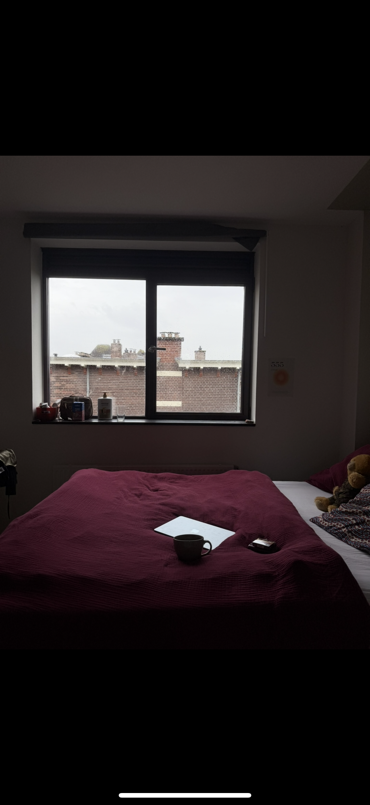 Cozy bedroom in a spatious apartment near the beach 